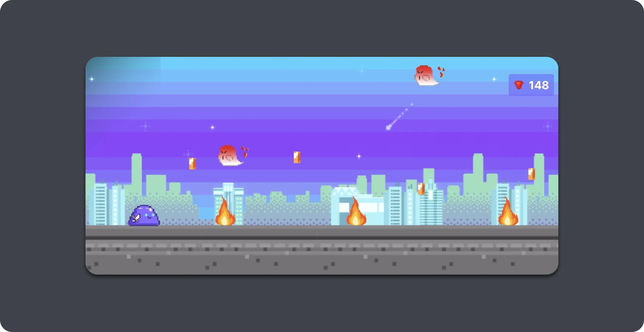 하드모드에 진입했을 때 게임 화면